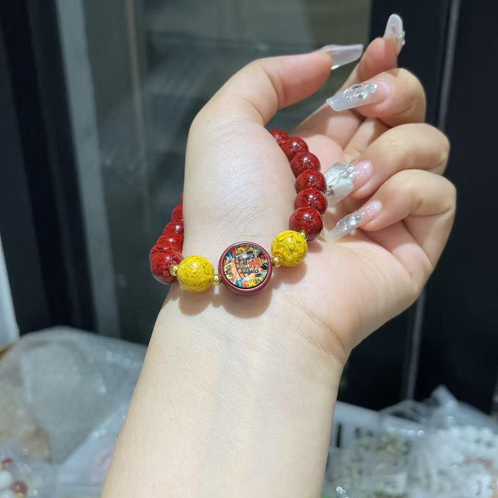 Stylish Unisex Bracelet with Medium Crystal Beads and Zhakiram Accessories