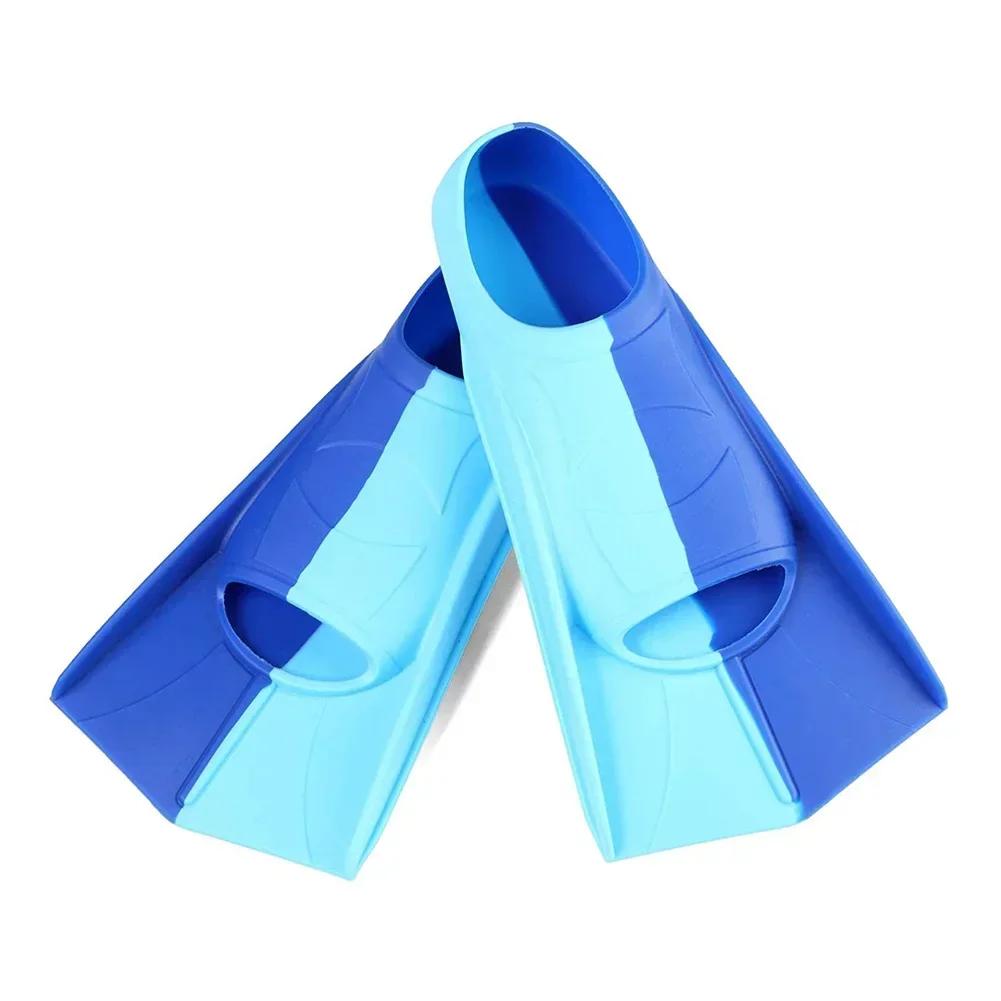 Men Women Kids Silicone Professional Scuba Diving Fins Short Snorkel Swimming Fins Flippers Swimming Diving Accessories