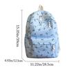 Cute Bow Print Student Schoolbag Nylon Large Capacity Bookbag School Bags