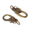 Pure Brass Red Eyes Dragon Head Keyrings Zodiac Dragon Keychain Vintage Men Waist Buckle Car Key Chain Pendant Gifts Crafts