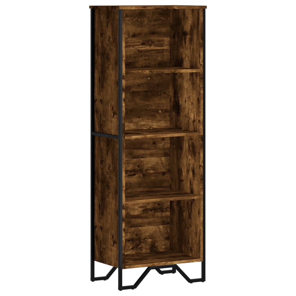 Vidaxl Regał, Przydymiony Dąb, 50X31X137,5 Cm, Materiał Drewnopochodny