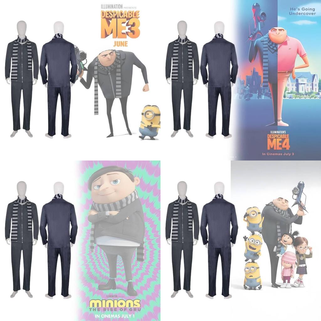 Stylish Gru Cosplay Outfit For Despicable Me Featuring Soft And Stretchy Fabric For Events