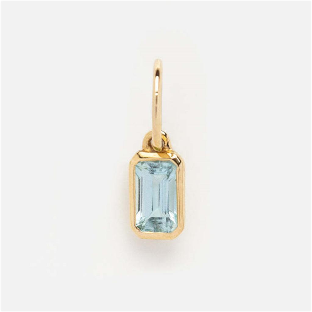 New Titanium Steel 12 Birthstone Pendant DIY Accessories Necklace Square Colored Zircon Pendant Color Preservation