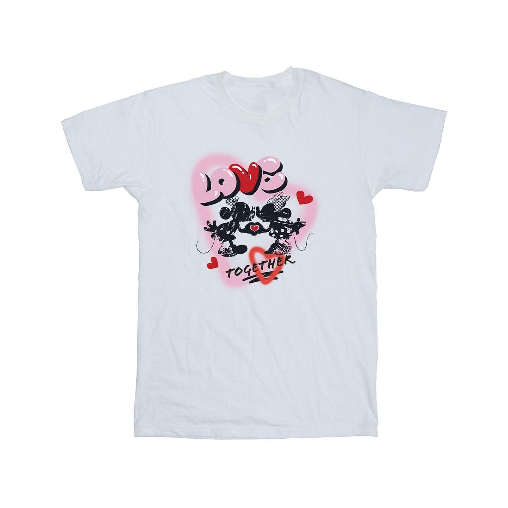 Disney Girls Love Together Mickey & Minnie Mouse Cotton T-Shirt