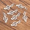 10pcs Musical Note Pendant Piano Guitar Microphone Speaker Suona Music Equipment Alloy Jewelry Accessories