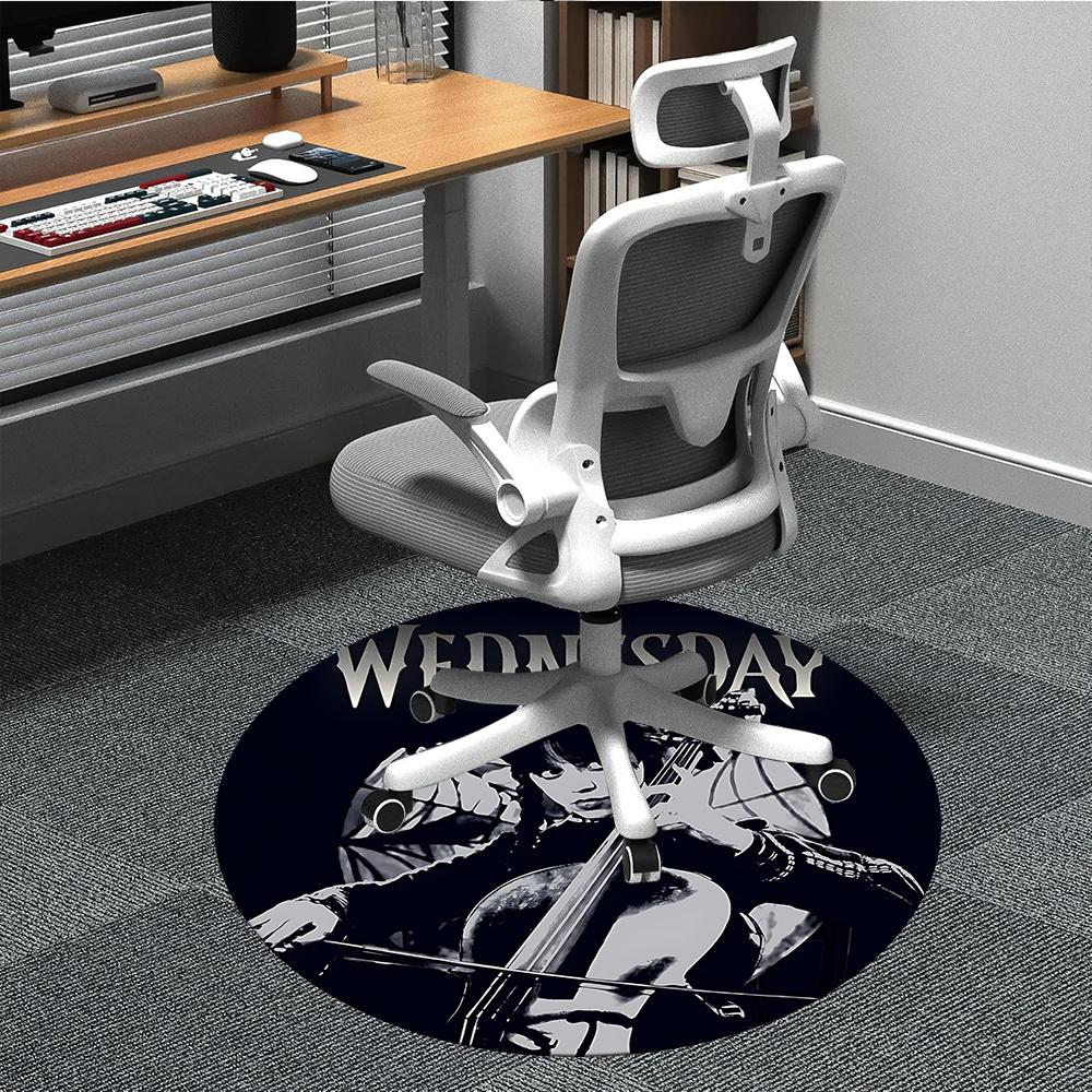 

1pc Wednesday Addams Carpet, Round Non-Slip Durable Large Size Office Carpet, Suitable for Office yy250908045 80cm by 80cm