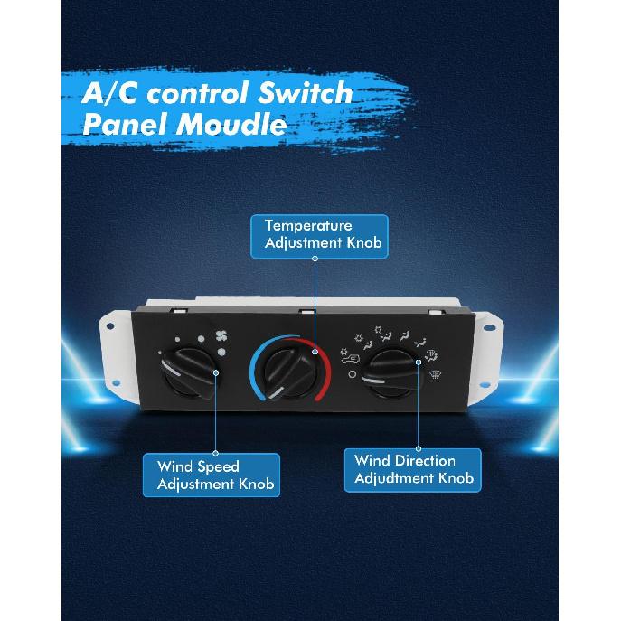 ECCPP Climate Control Module AC Heater Climate Control Panle Switch 1999-2004 for Jeep TJ 4.0L 55037473AB HVAC Control Module