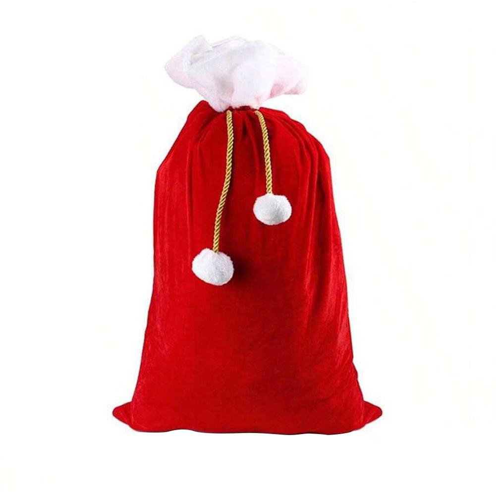 

Large Santa Claus Gift Bags Christmas Santa Gift Sacks Velvet Packing Bags With Drawstring Merry Christmas Present Bags 70X50cm