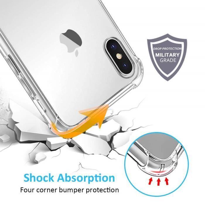 Coque iphone xr - antichoc - transparente comme cristal - tpu souple - protection complète