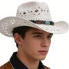 Elegant Straw Sun Hat With Wide Brims For Women Girl Beach Wear Outdoor Activity Breathable Handwoven Hollow Panama Hat