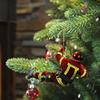 Christmas Firefighters Double sided Acrylic Car Pendant Fireman Xmas Tree Hanging Decoration Fireman Noel Ornaments Navidad