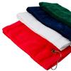 Golfs Towel Soft Cotton Wipe Cleaner Golfs Head Cleaning Cloth with Carabiner Buckle Hook Clip Golfs Club Wiping Cloth