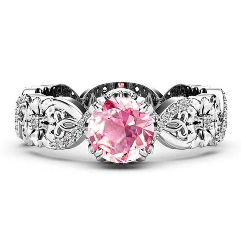 Ebay Fashion Diamond Pink Crystal Ring