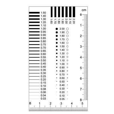 Hot Sale Badge Gauge Stain Card Point Gauge Wire Gauge Film Ruler Stain Contrast Ruler