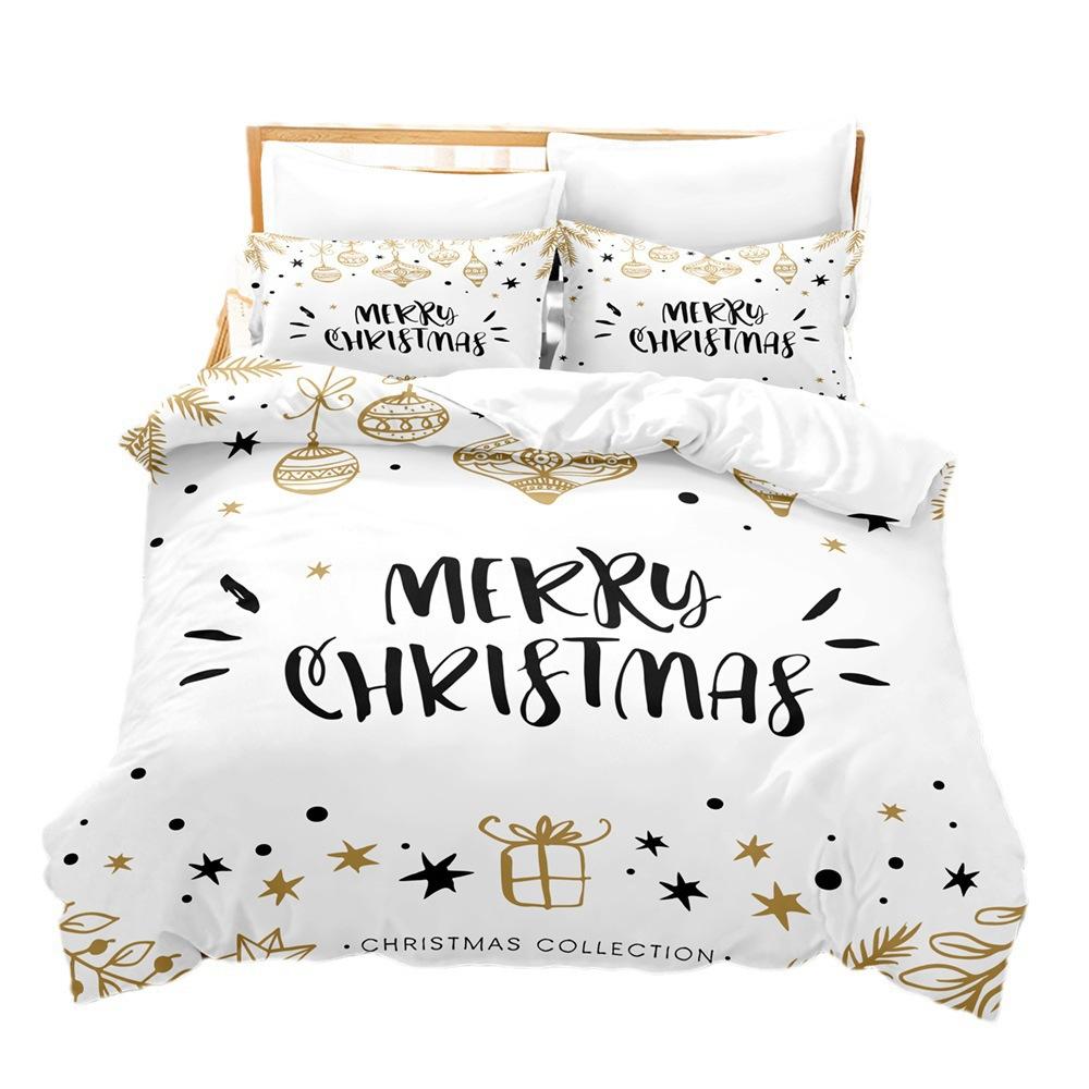 Christmas Digital Printing Bedding Four-Piece Three-Piece Set