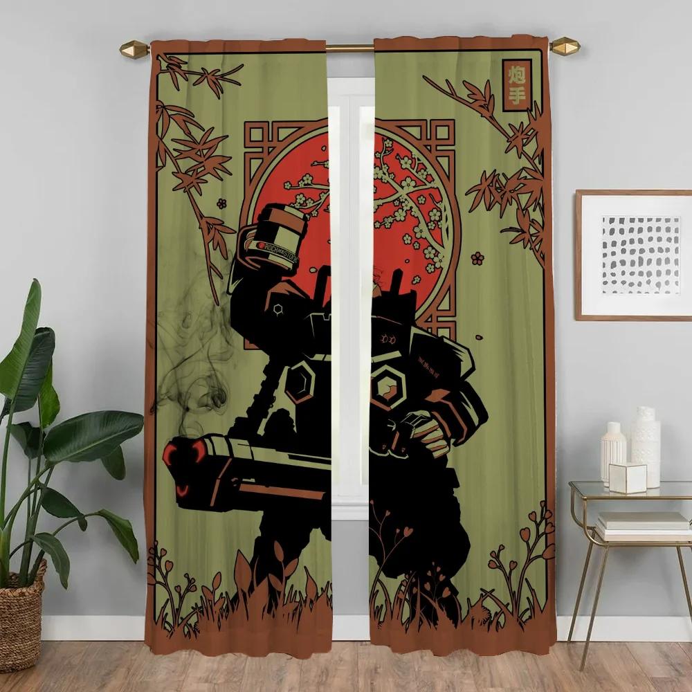 Japan Line Artnime Halloween Decoration Curtains for Bedroom Blackout Curtain for Room 2 Panel Shades Home Interior Curtains