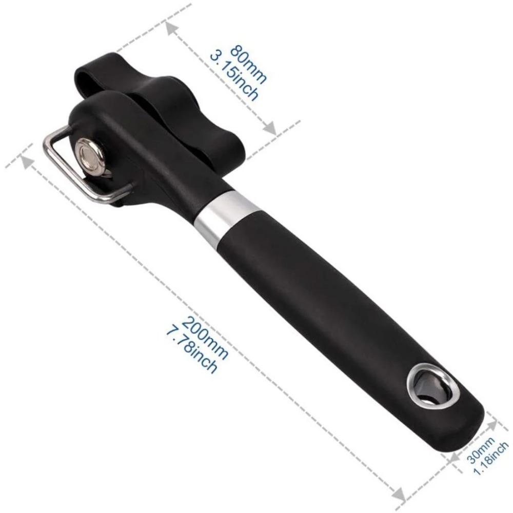 Safe Cut Can Opener, Smooth Edge Can Opener Handheld, Food Grade Stainless Steel Cutting Can Opener for Kitchen & Restaurant