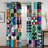 Vibrant Abstract Simplicity Premium Window Area Curtains in the Little Ones Bedrooms Living Room Hall Treatments Kitchen Decor Drapes Blinds