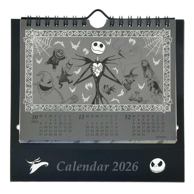 Disney Tim Burton's The Nightmare Before Christmas Desk Calendar Pop-Up Metallic 2026 Japan NEW Disney Store
