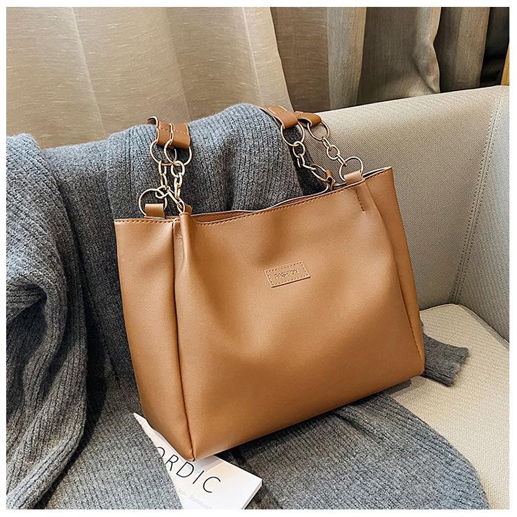 Fashion Casual Shoulder Bag Women's 2025 Early Autumn Fashion Tote Bag Simple Large-capacity Handbag