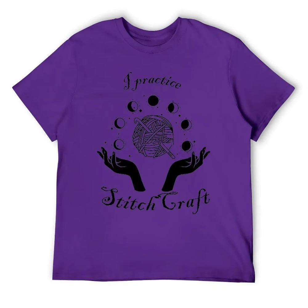 Crewneck I Practice StitchCraft For Sale T-shirt  Campaign Top Tee Novelty Funny Joke Leisure USA Size