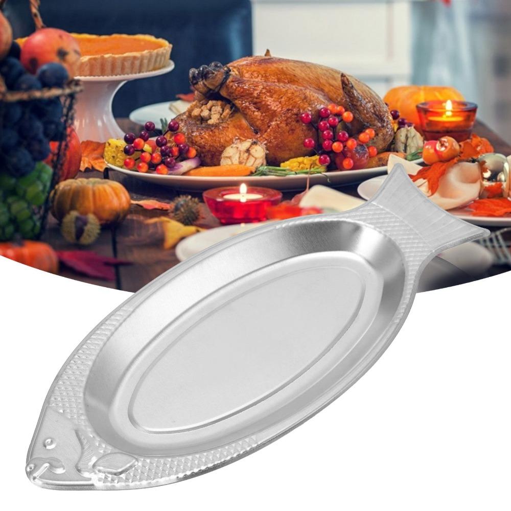 Decorative Fish Serving Platter Thick Food Tray Kitchen Tools Steaming Plate  Home Restaurant