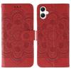 For Samsung Galaxy A05 4G Case PU Leather Mandala Imprinted Design Wallet Phone Cover with Wrist Strap