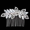 European & American Bridal Updo: Gold Rhinestone Alloy Comb with Pearls