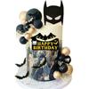 Superhero Bat Birthday Cake Topper Happy Birthday Cake Decorations for Hero Themed Birthday Party Supplies Bat Birthday Decor