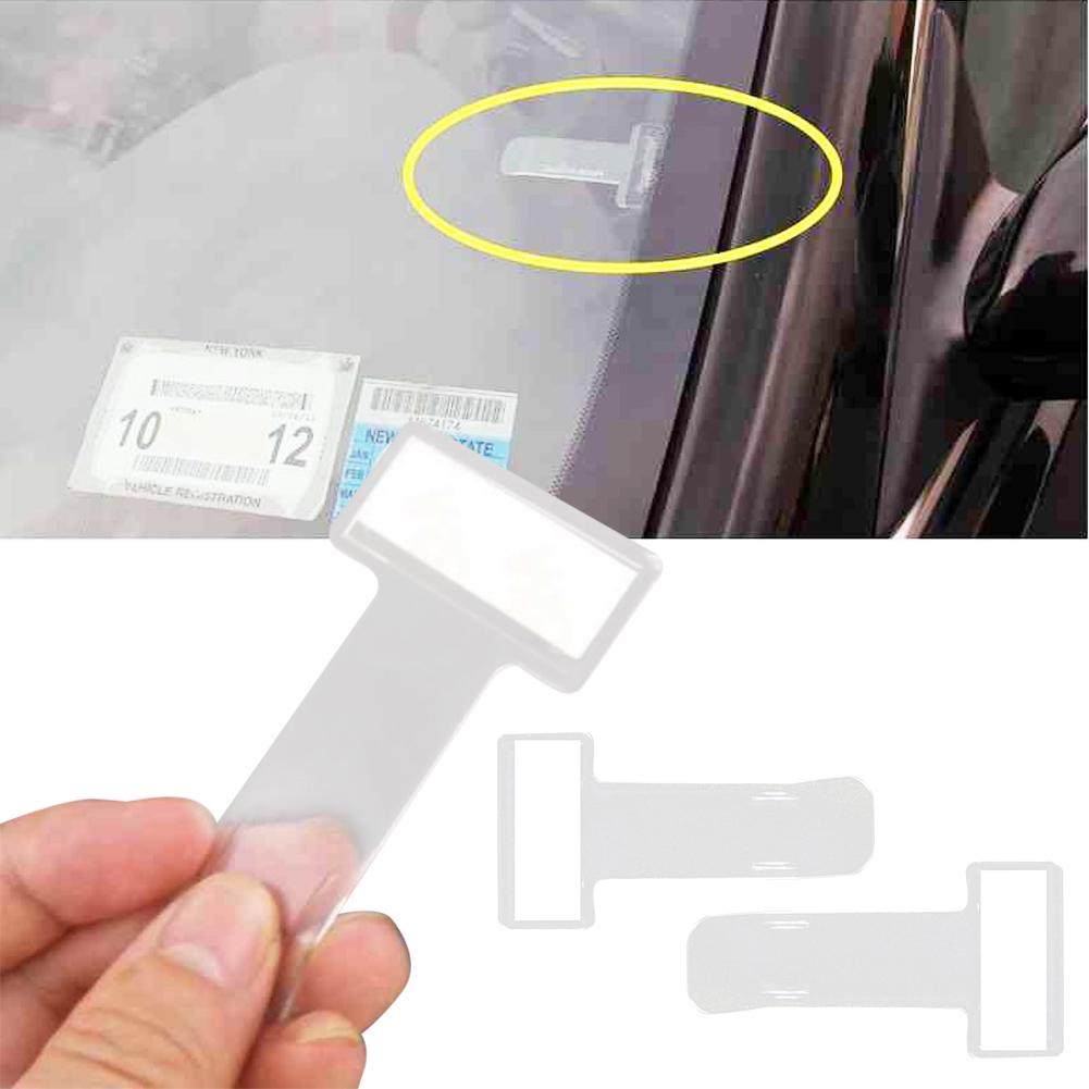 Cars Auto Parts Ticket Parking Card Permit Windscreen Holder Clip Windshield 5Pcs Car Adhesive