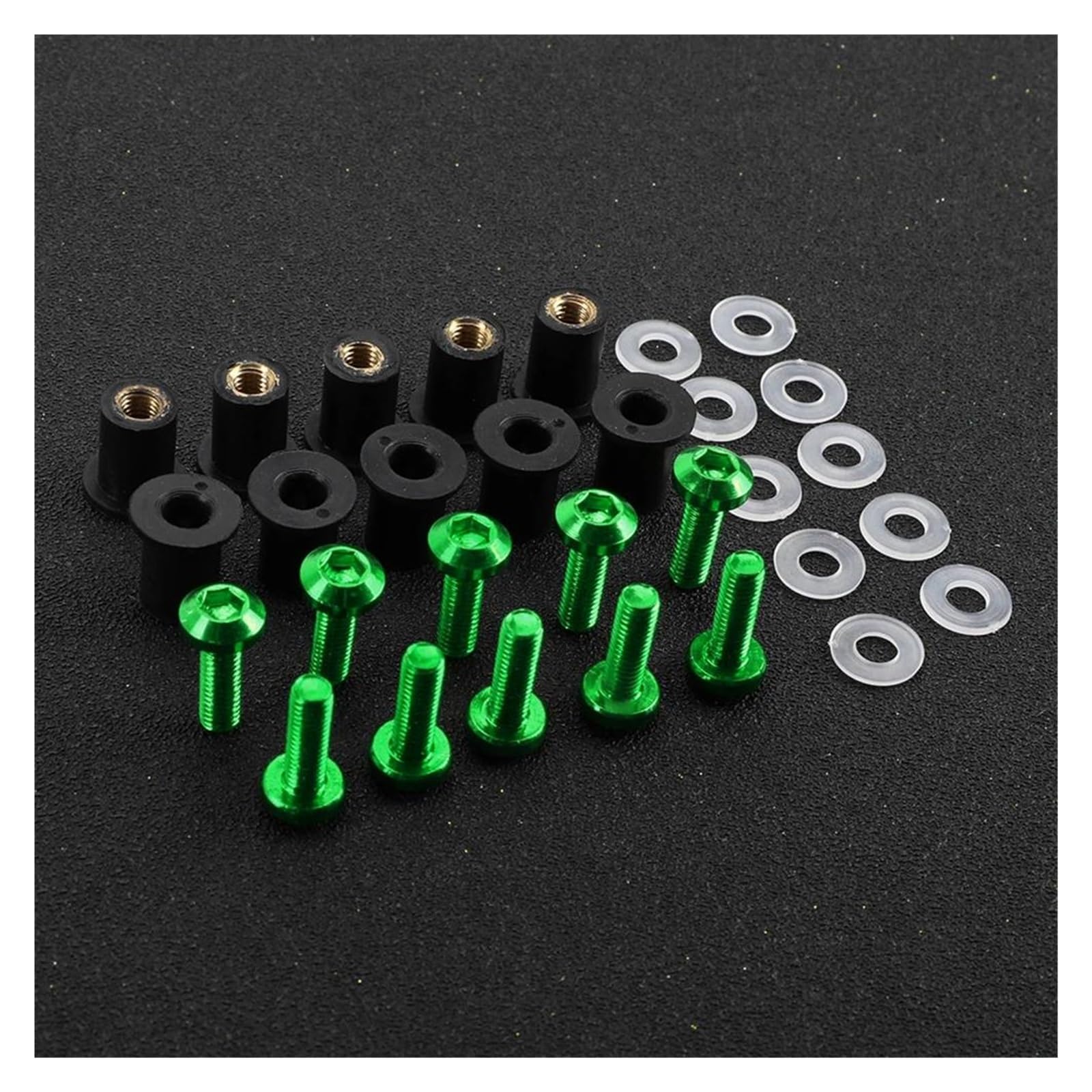 

Fits Windscreen Nuts for Ninja 250 300 ZX7R ZX6R ZX14R ZX10R ZZR 400 600 One Size зелёный