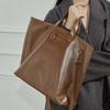 Top Layer Vegetable Tanned Simple Underarm Bag Single Shoulder Crossbody Bag Commuting Large Capacity Tote Bag