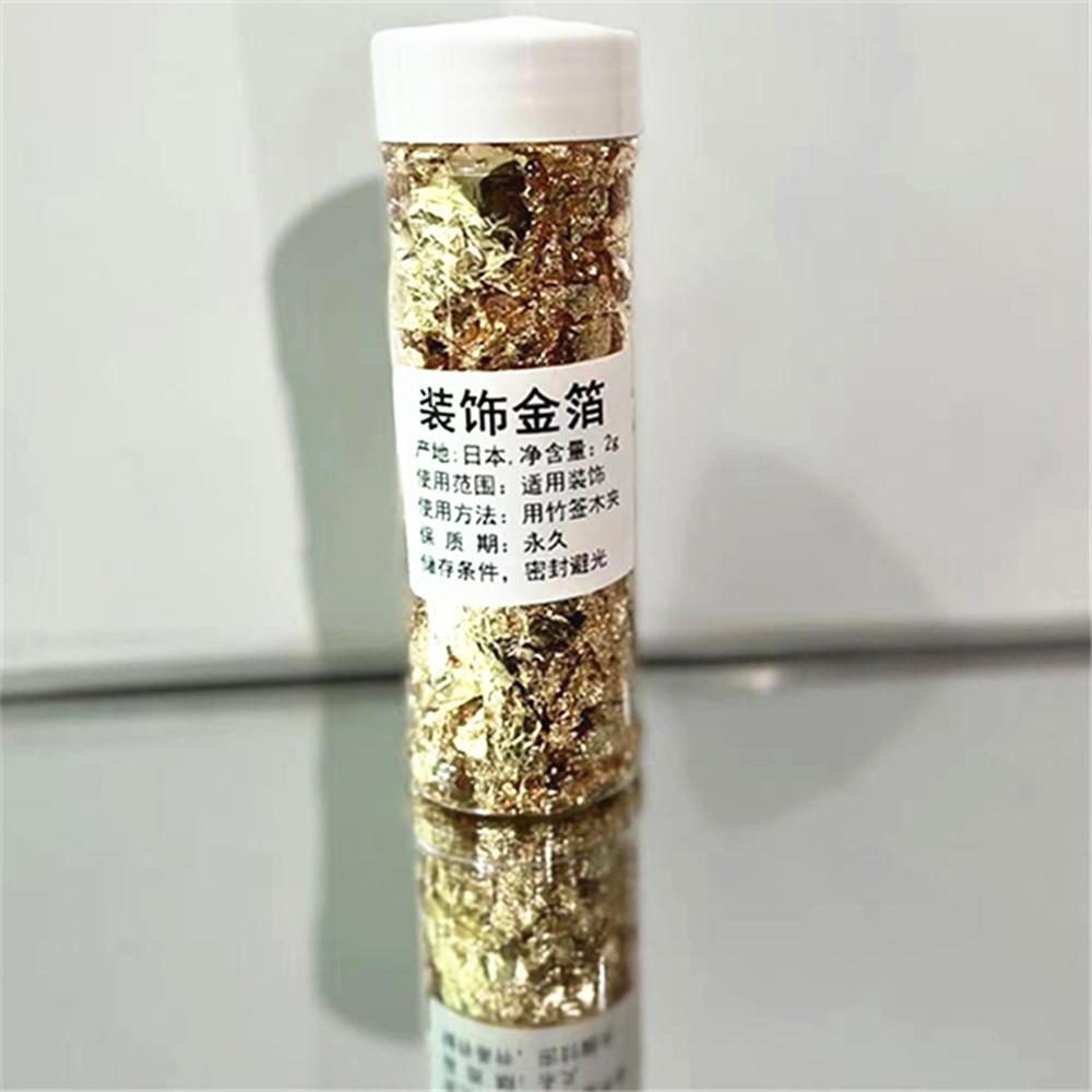 Bottled Gold Leaf Strong Sense Of Decoration Gold Leaf Fragments Broken Rose Gold Gold Flakes For Handicrafts Table Decoration
