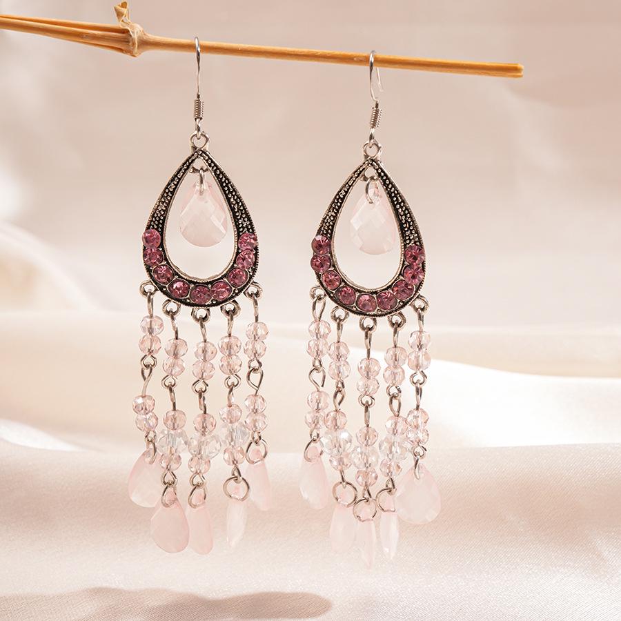 Luxuriöse Rote Blume Quastenohrringe: Stilvolle, Hochwertige Statement-Ohrstecker für Damen