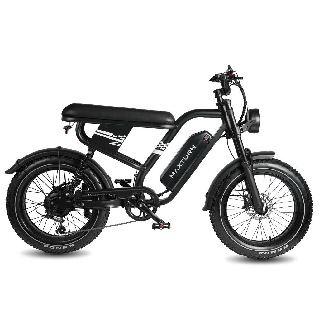 MAXTURN MX10 es una bicicleta eléctrica urbana de 500 W equipada con ruedas de 20 pulgadas, que ofrece una autonomía máxima de hasta 70 kilómetros.
