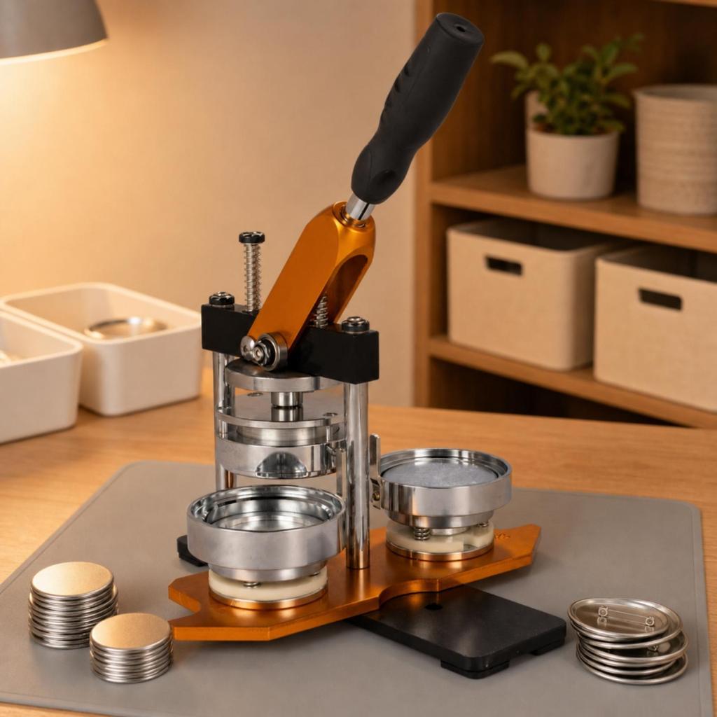 Button Maker Machine Manual Badge Press DIY for Workshops