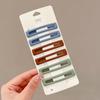 6Pcs Girl Hairpin Matte Color Rectangular Hair Clips Stable Non-Slip BB Clip Face Slimming Versatile Hair Styling Tool