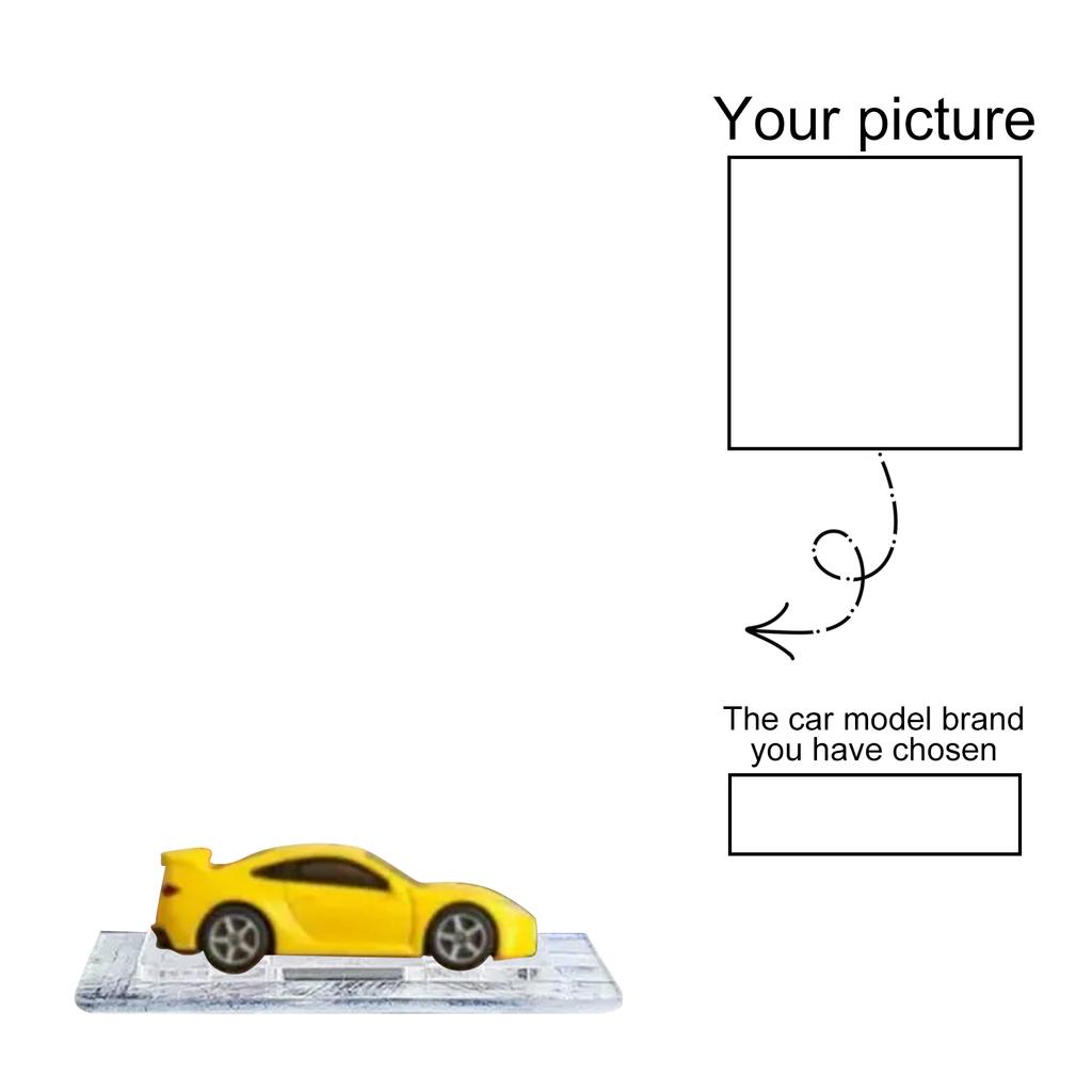 Personalized Gift Car Toy Car Model Card Including Car Model