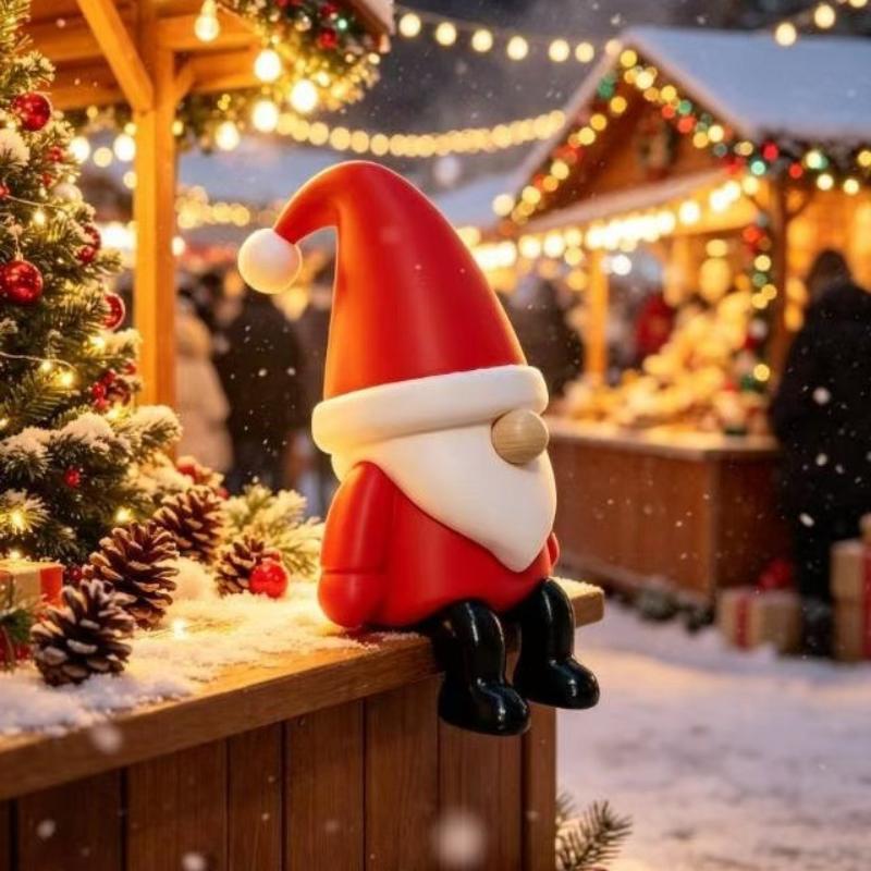 Cute 3D Printed Christmas Gnome Figurine With Dangling Legs For Home Holiday Party Decoration