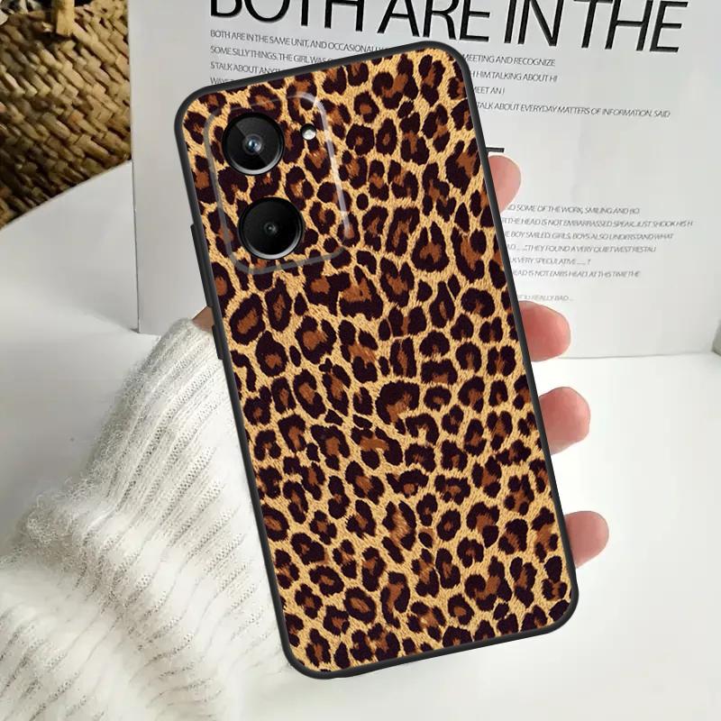 Afrikietiškas leopardo raštas For Realme C75 C55 C71 C53 C67 C61 C33 C63 C51 C65 15 GT7 Pro 10 11 12 13 14 Pro Plus dėklas