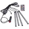 Interior Car Light Color Remote Music Control RGB Light Source IP65 Waterproof 48 LEDs Plug and