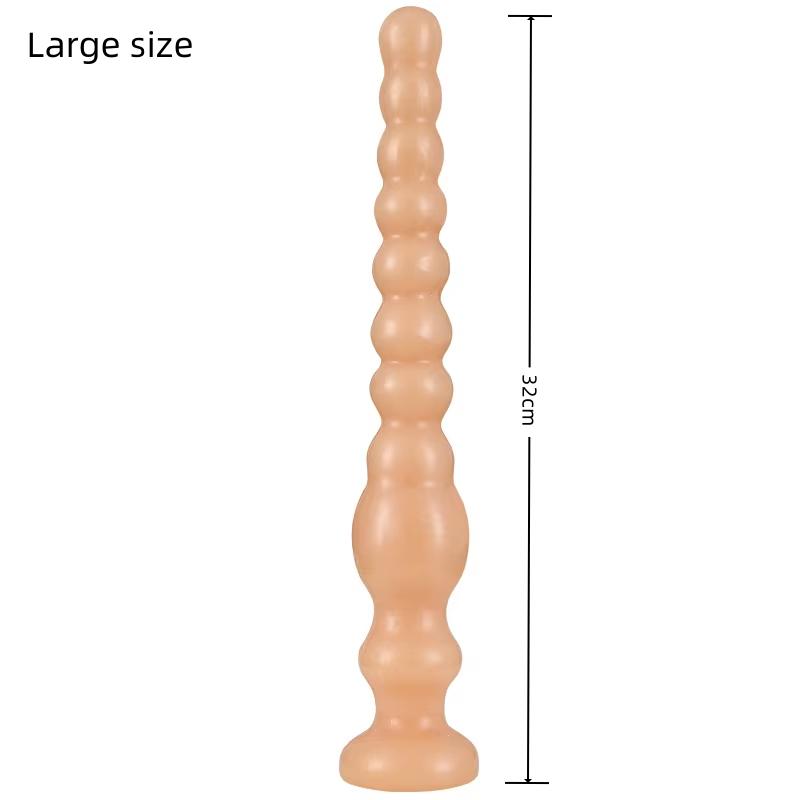Long Anal Bead Plug Anal Stimulator with Suction Cup Prostate Massager Female Vaginal Stimulation Dildo Erotic Adult Products
