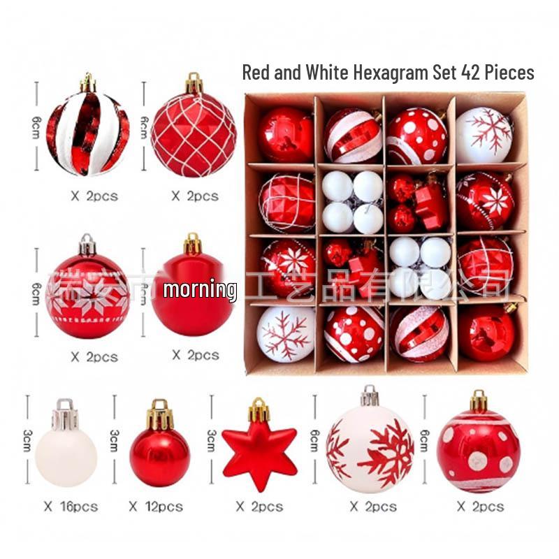 Painted Christmas Ball Set: Shiny Irregular Ornaments for Tree Decoration