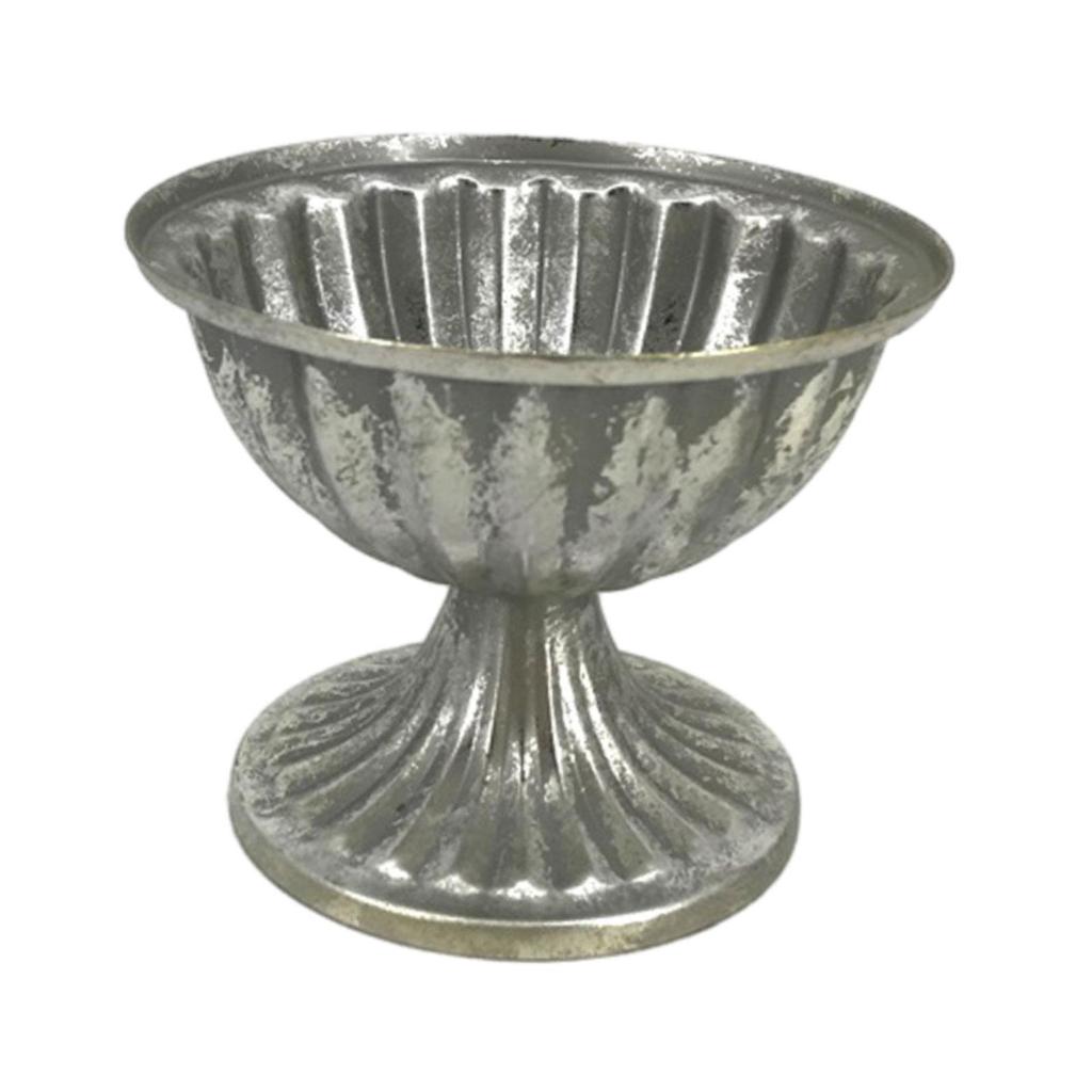 French Urn Planter Classic Metal Basin Plant Vase Flower Holder Decorative Vase for Home Wedding Dining Table Cafe Bedroom
