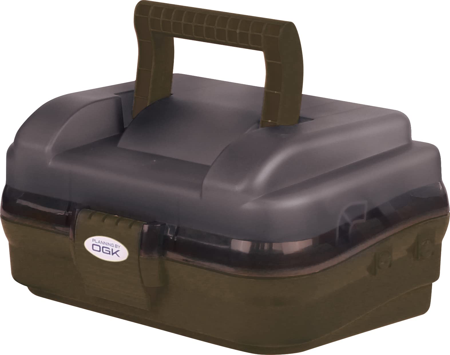 

Osaka Fishing Gear Small Tackle Box Olive OG647DO Storage Box tier tackle box convenient for storing small (OGK) (Single Tier) Smoke/Dark [Single