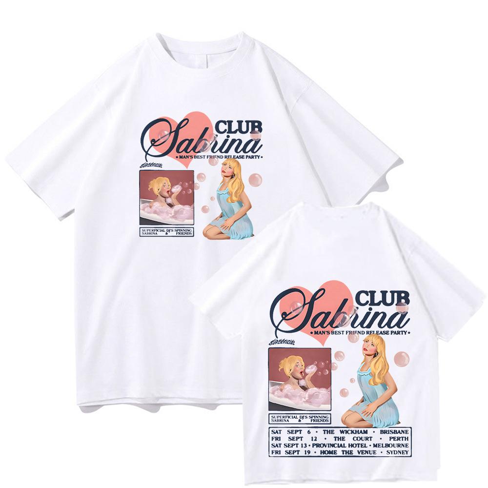 Sabrina Carpenter Manchild Okładka Nowego Albumu Plakat Graficzny Nadruk Koszulka Męska Damska Luźna Codzienna Bawełniana Z Okrągłym Dekoltem Top Oversize Tee
