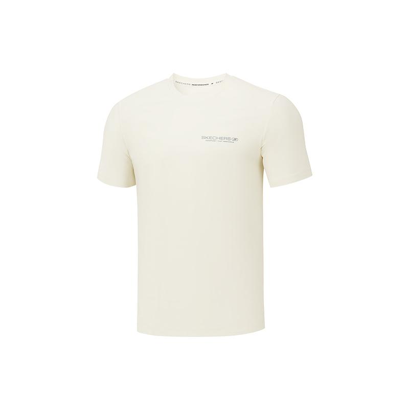 Skechers Solid Color Round Neck Breathable Moisture-Wicking Pullover T-Shirt Men tops P226M258-0074 S