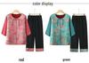 Chinese Style Summer Two-Piece Set for Middle-Aged and Elderly Women – Shirt and Pants Suit