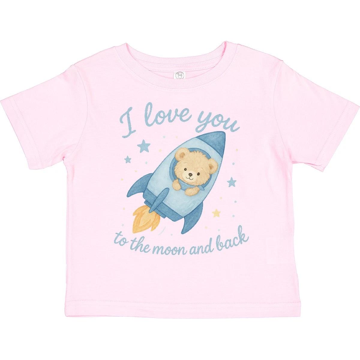 Inktastic I Love You To The Moon And Back Toddler T-Shirt Stars Space Loving Kid 100