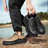 Stivali da Uomo in Pelle Fatti a Mano Sneakers Outdoor Stivaletti alla Caviglia per Uomo Scarpe Casual Scarpe da Lavoro